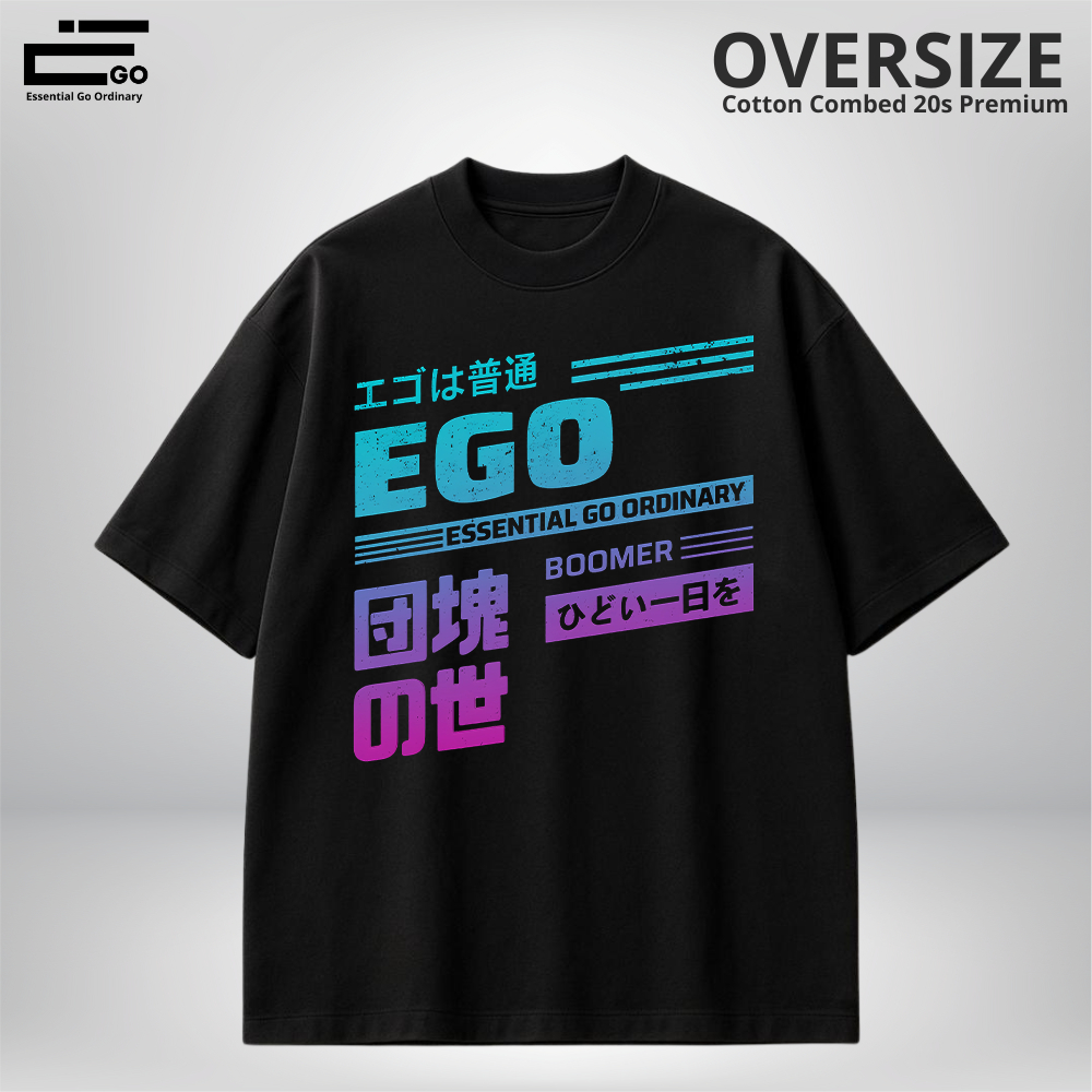 EGO - EGO BOOMER T-shirt Basic Cotton Jet Black