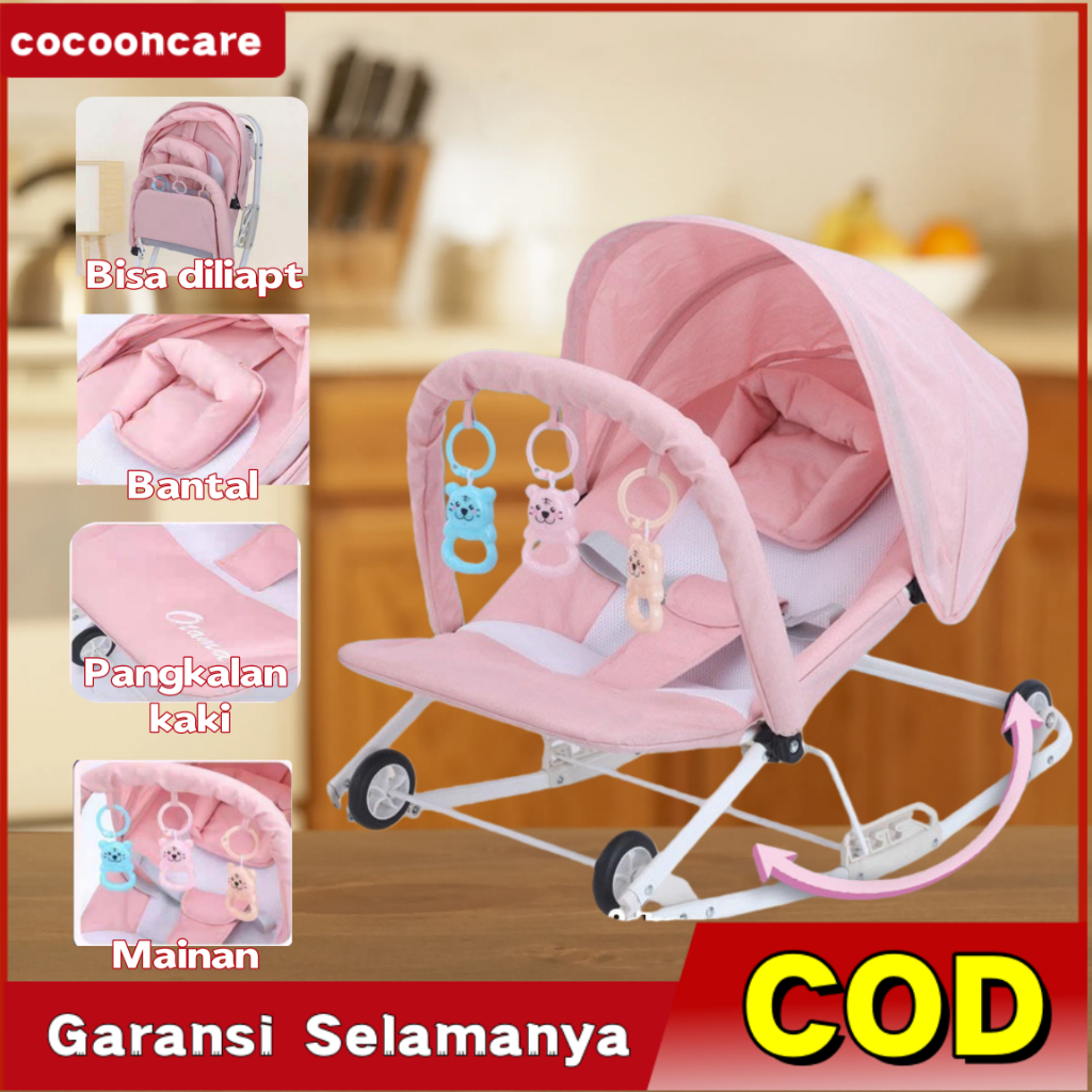 Ayunan Bayi Kursi Bouncer Bayi Lipat Otomatis Newborn Kado Bouncer Bayi Kursi Ayunan 0-3 Tahun