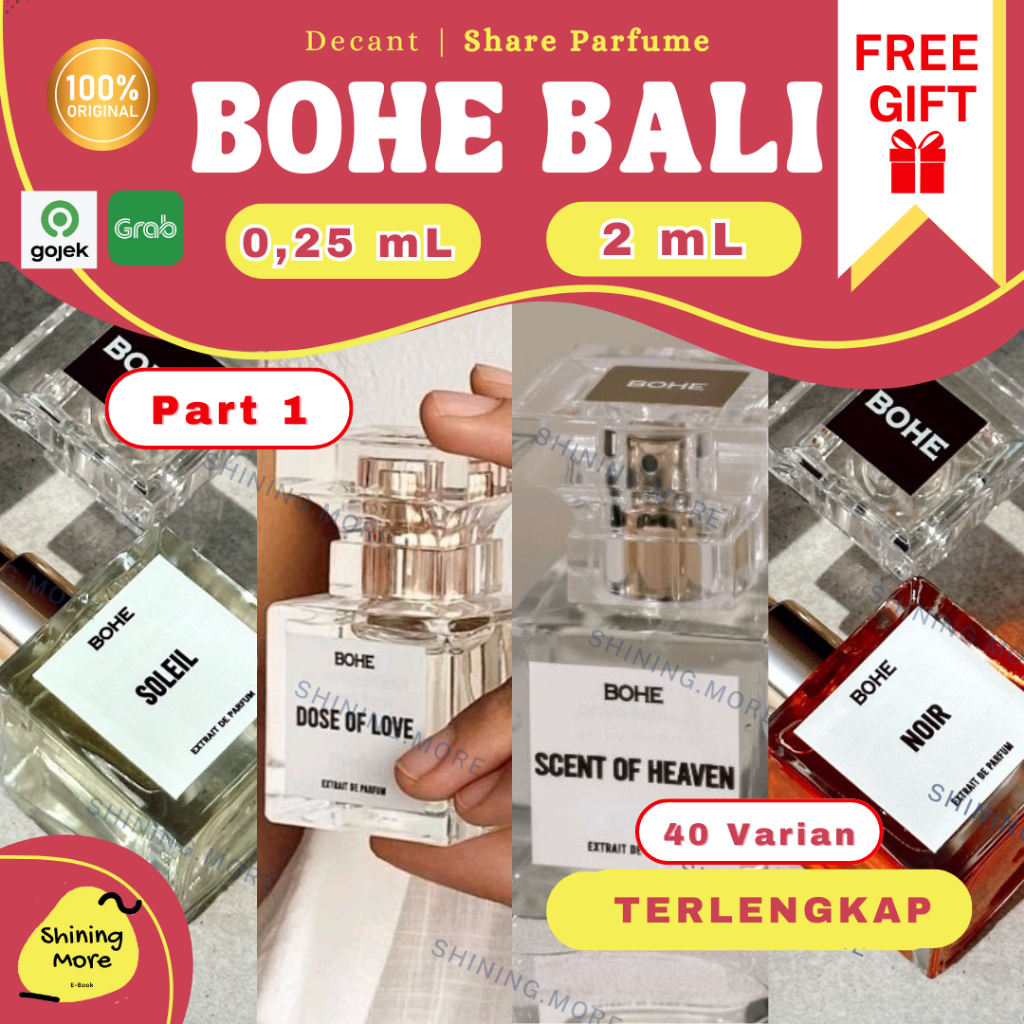 [FREE GIFT] Part 1 | BOHE BALI PARFUME FRAGANCE [ share in jar / decant ]  Dose of Love Scent of Hea