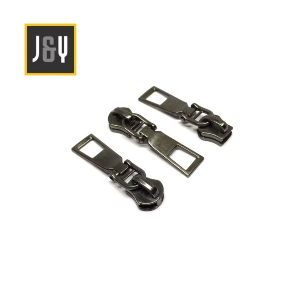 KEPALA RESLETING TAS GIGI BESI NO 5MODEL PATAH BLACK NIKEL