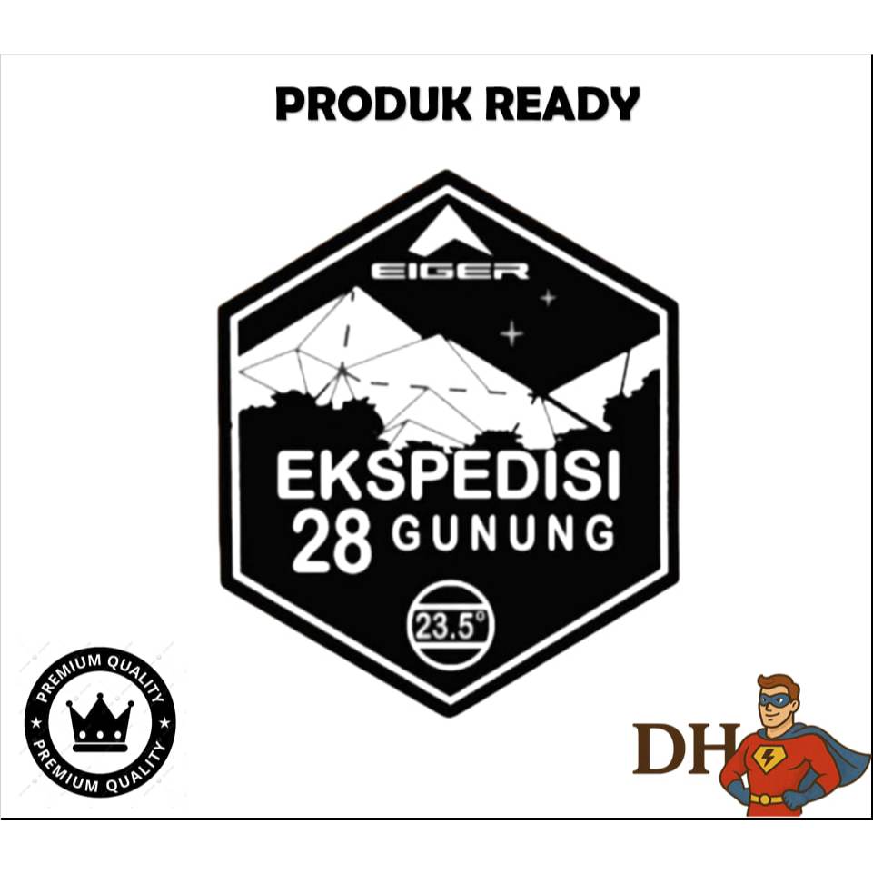 EMBLEM PATCH READY EIGER EKSPEDISI 28 GUNUNG HITAM EMBRODIERY - DHPATCH