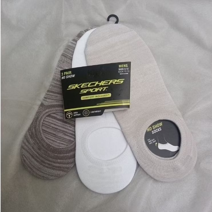 Kaos Kaki Pria SKECHERS MEN'S Invisible Socks isi 3 pasang