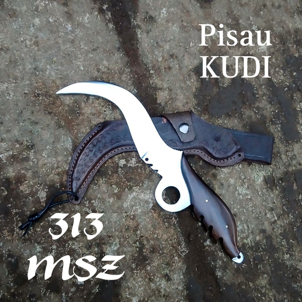 313msz Pisau Kudi Merpati Putih Mantis Full Tang Premium Spring Steel