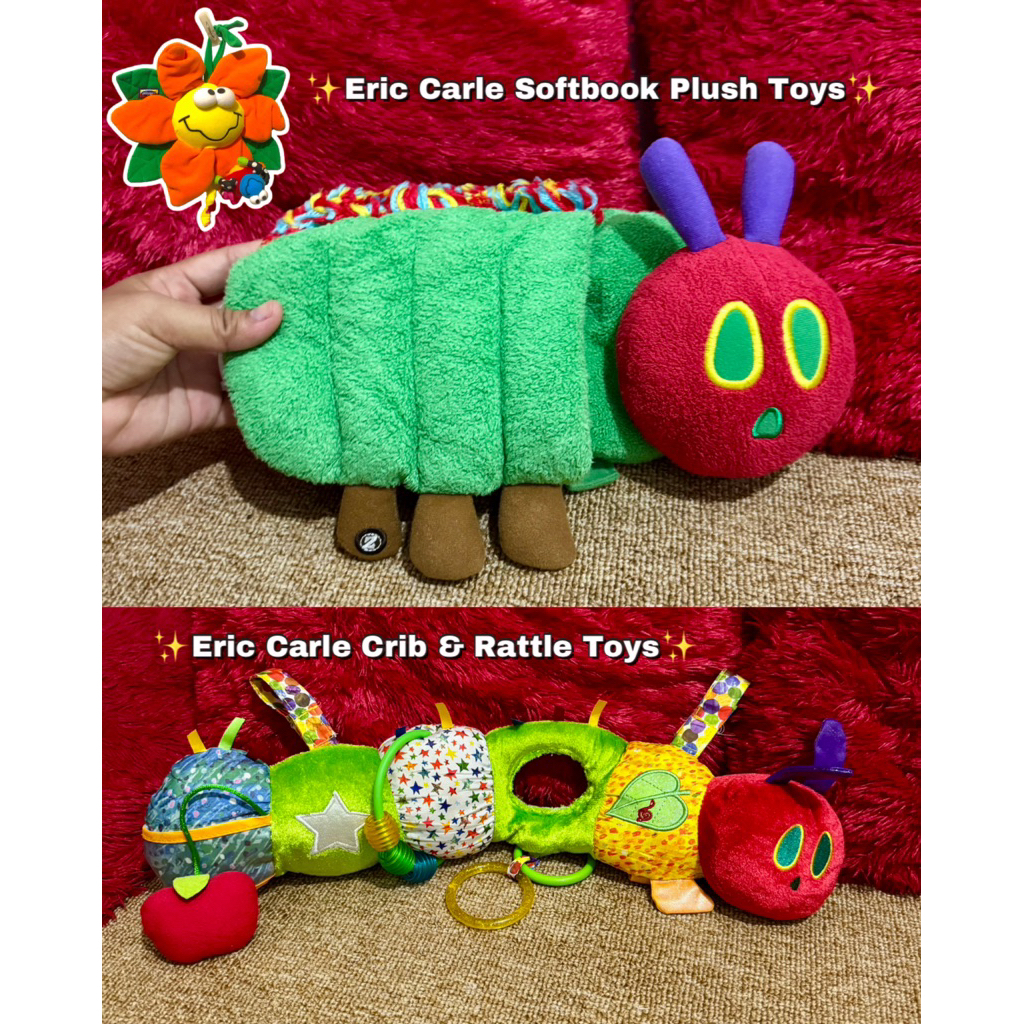 ERIC CARLE The Very Hungry Caterpillar Plush Book + Softcover Book - Eric carle pl