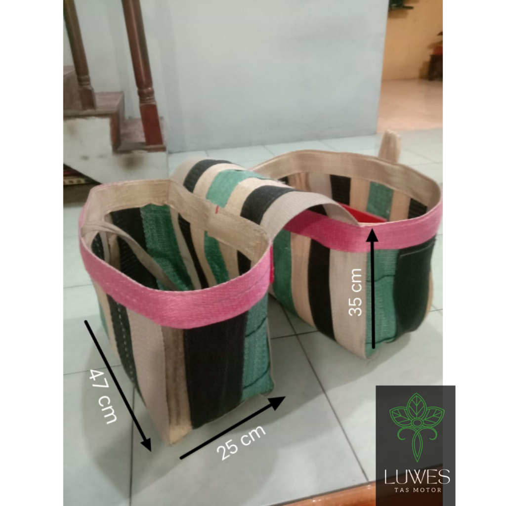 Tas Bronjong Motor Keranjang Belanja Bahan Tebal/ Tas obrok motor