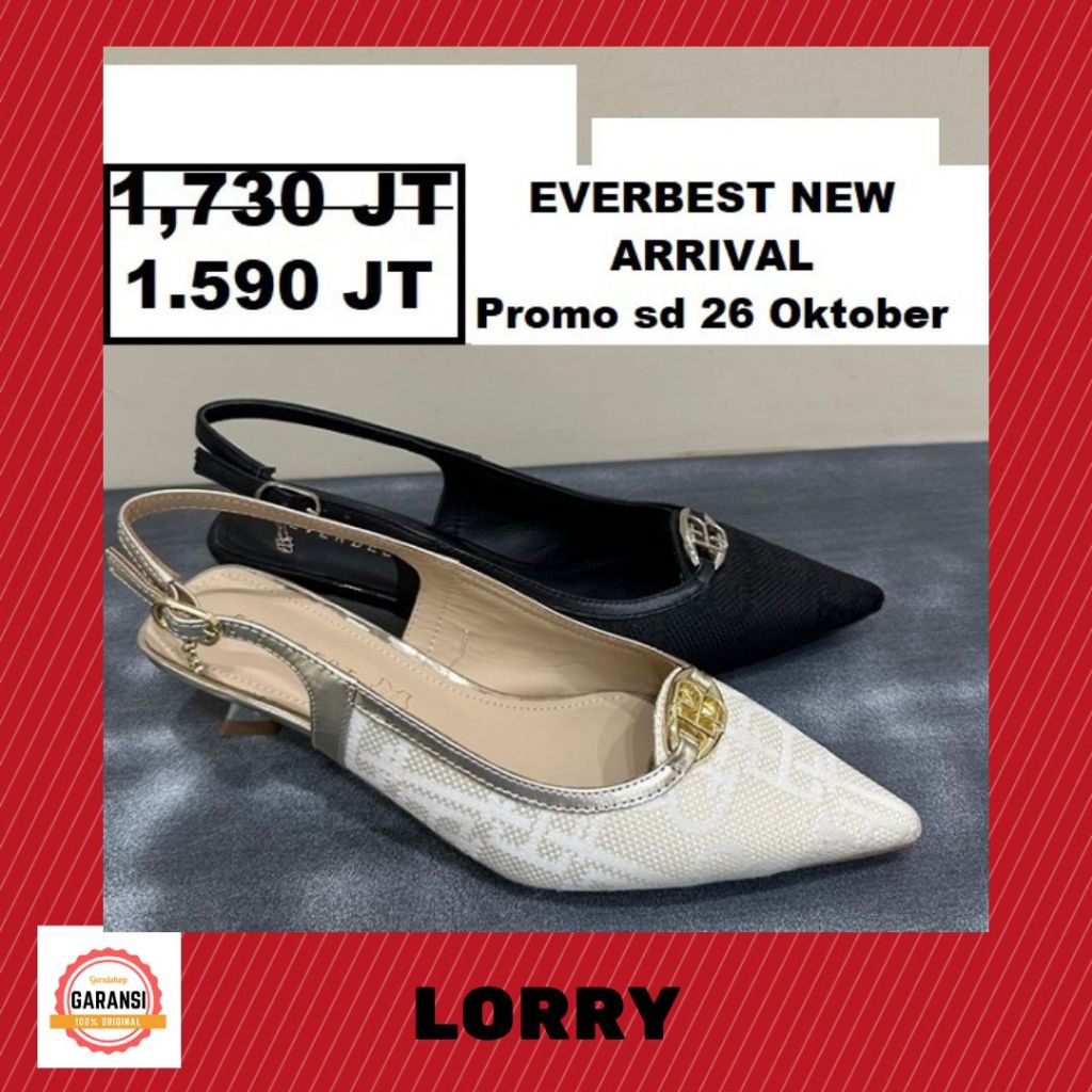 Sepatu heel wanita seri LORRY EVERBEST SALE 100% ORI