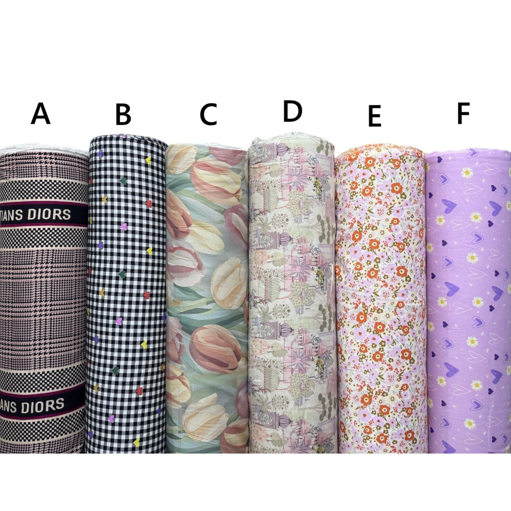 Bahan kain rayon viscose premium motif abstrak motif bunga kotak motif bunga tulip terbaru best sell