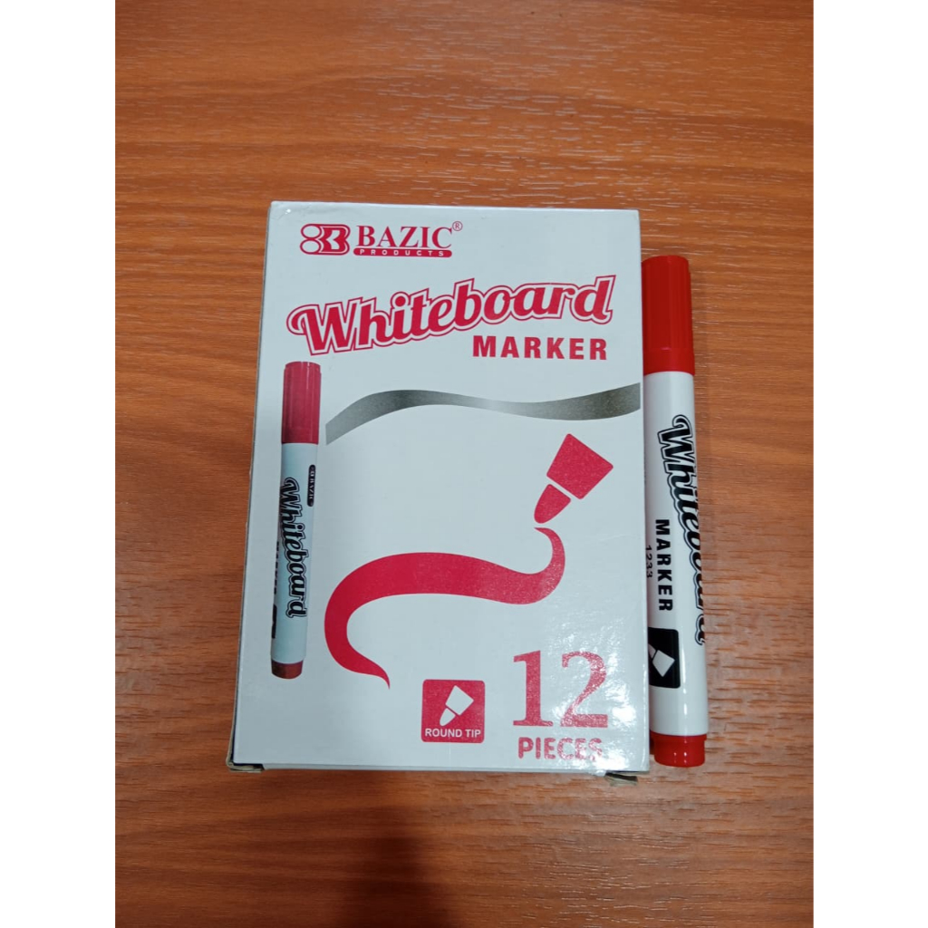(1 Pcs) Spidol Whiteboard/Permanent Bazic (Hitam, Biru, Merah)