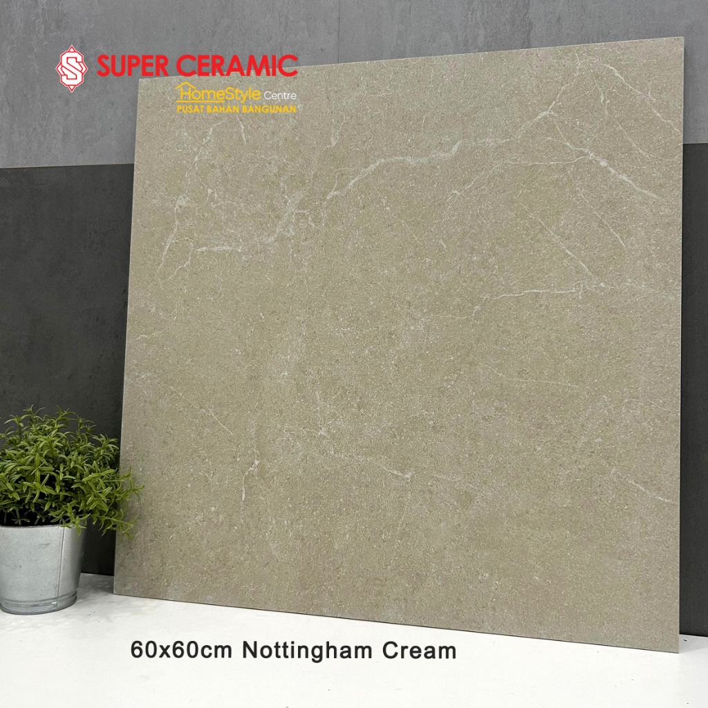 INFINITI 60x60 Granit Lantai Matt ANTI SLIP - NOTTINGHAM CREAM