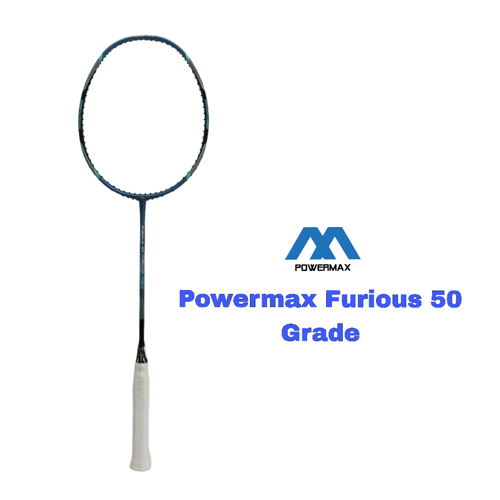 Raket Badminton Power Max Furious 50 Grade Original Bonus Senar