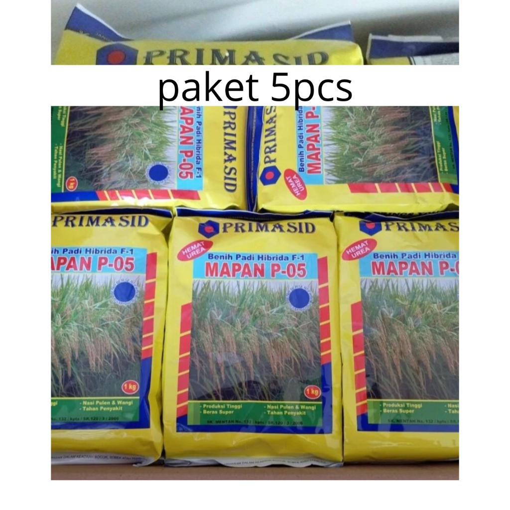 5pcs HEMAT - Benih Padi Hibrida Mapan 05 5kg Pulen