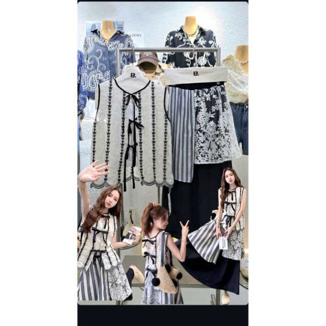 Set BKK Import Bangkok 2in1 Blouse Kulot Vesh Premium LD 110 Jumbo Kondangan Ready Stock Setelan Wan