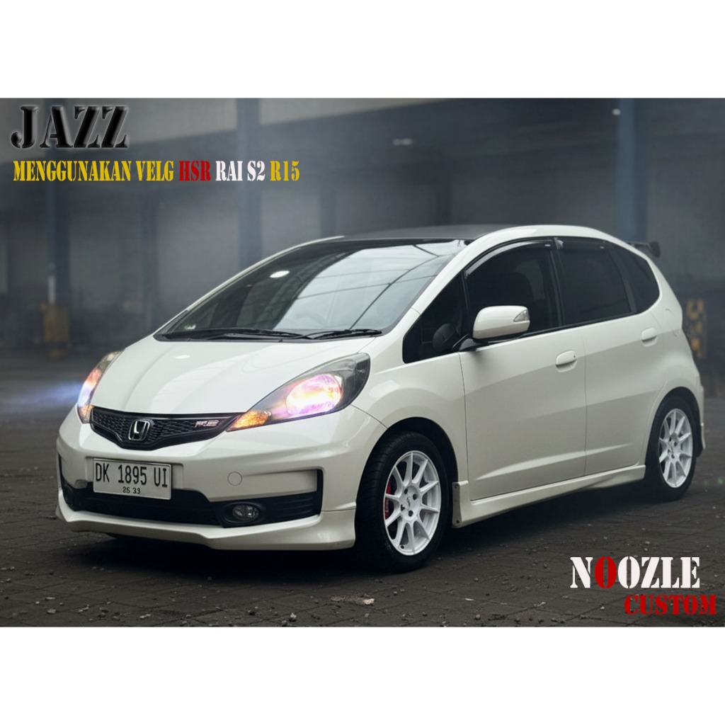 Velg Mobil R15 Lubang Baut 4 Pelek Racing Jazz GK Brio Datsun Avanza Ring 15 Pelek Mobil Warna Putih