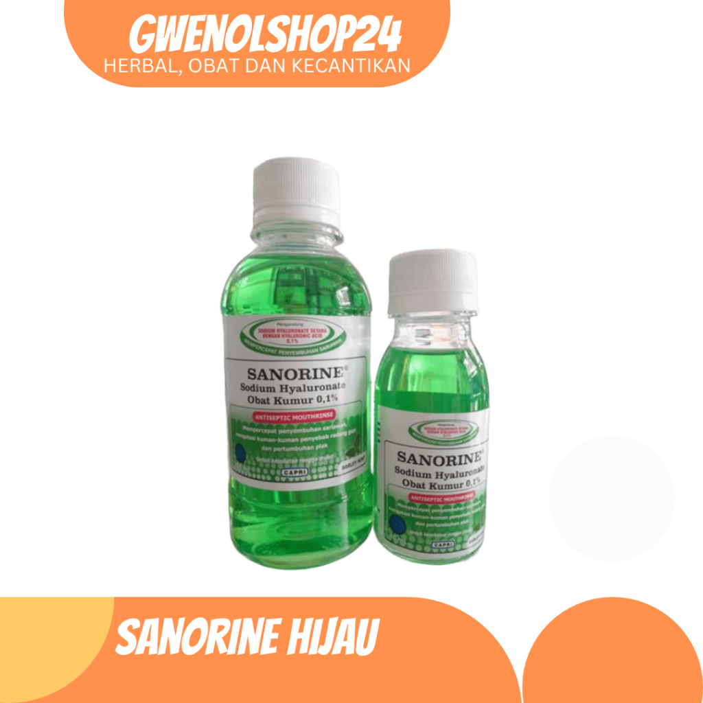 Sanorine Hijau 0,15% Obat Kumur | Obat Sariawan