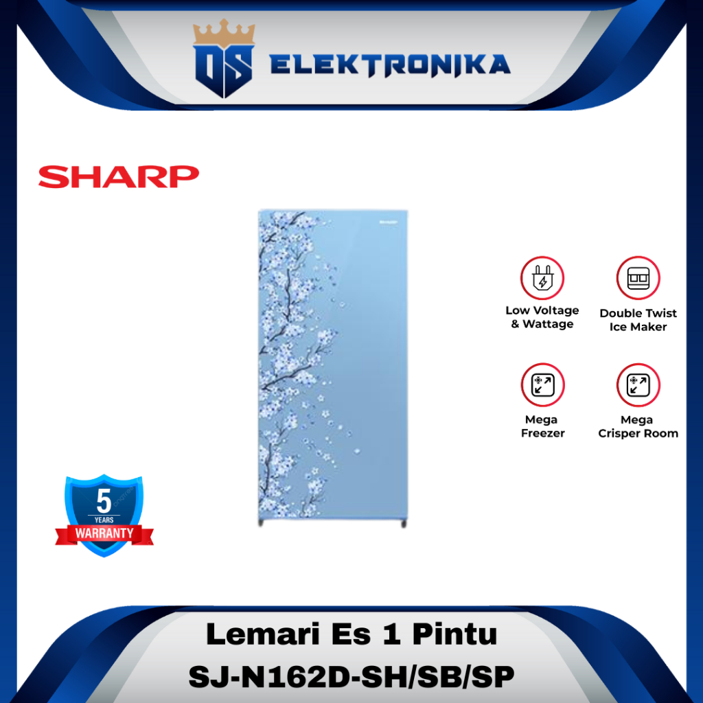 KULKAS SHARP 1 PINTU SJ - N 162 D SAKURA KULKAS SHARP 162 SAKURA
