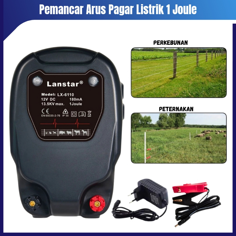 Pagar Listrik 1 Joule Electric Fence Pengaman Hewan Ternak & Lahan Pertanian