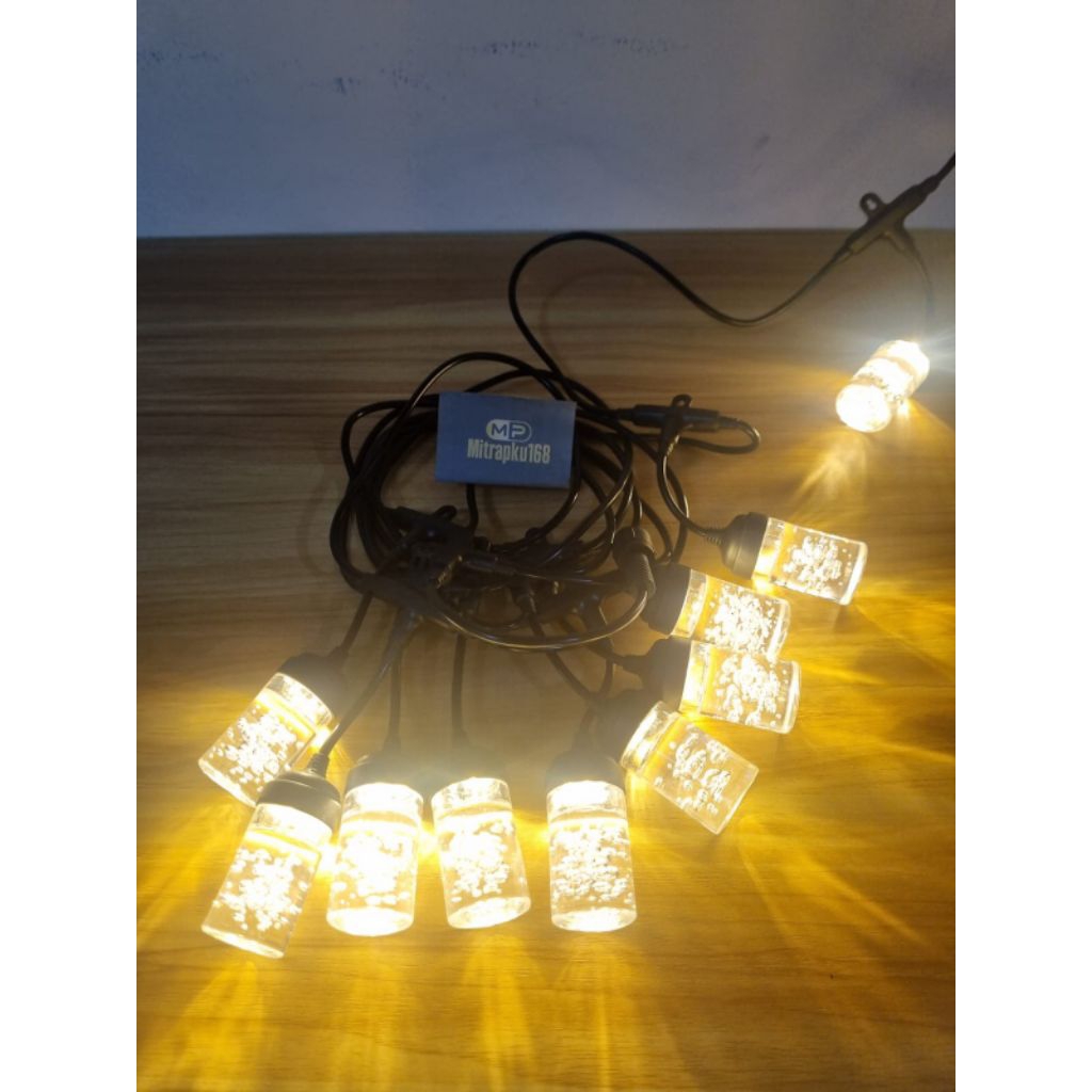 Lampu Cafe 5 Meter +10 Lampu / Lampu Gantung Cafe