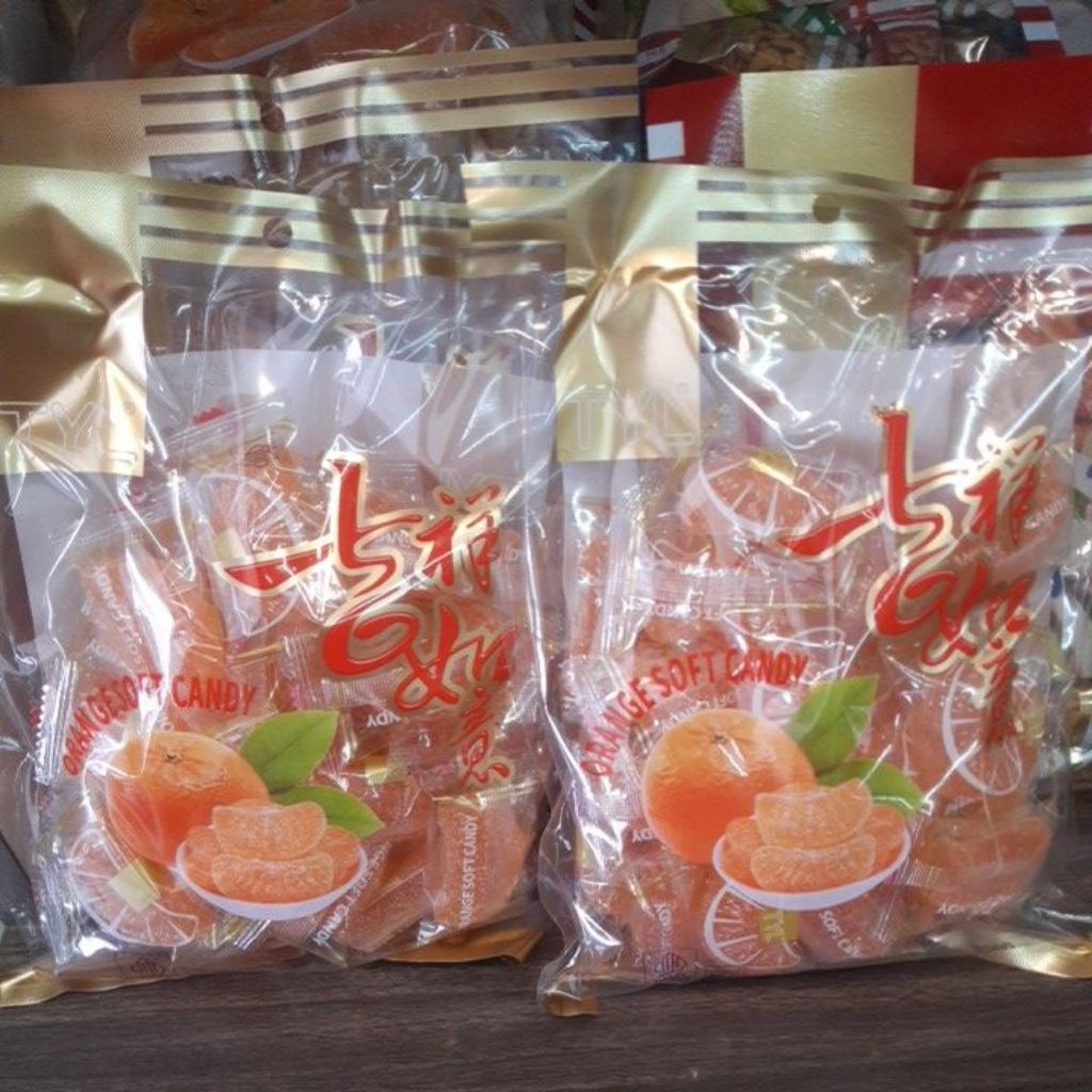 TYL Orange Soft Candy 500gr - Permen Yupi Jeruk Lucu