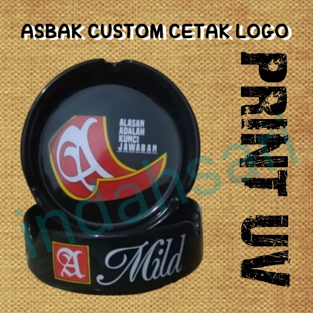CUSTOM ASBAK KRAMIK ASBAK PROMOSI&SOUVENIR #asbak cetak logo SETIKER UV/sablon