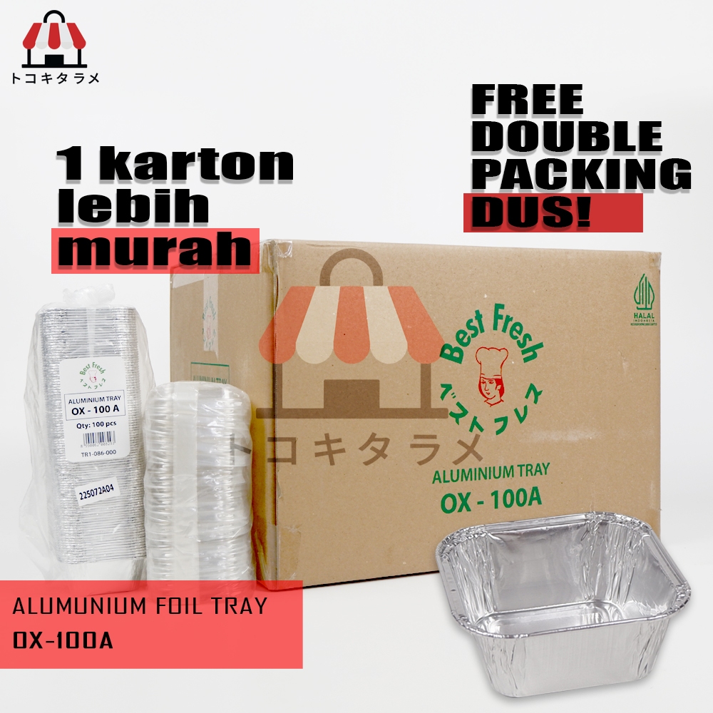 ALUMUNIUM FOIL CUP OX 100 ISI 2000 PCS ( 1 DUS ) / harga termurah / sale promo