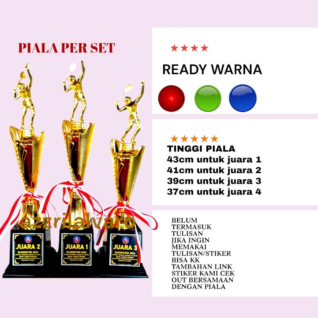 PIALA TROPHY 115 BADMINTON JUARA 1-4