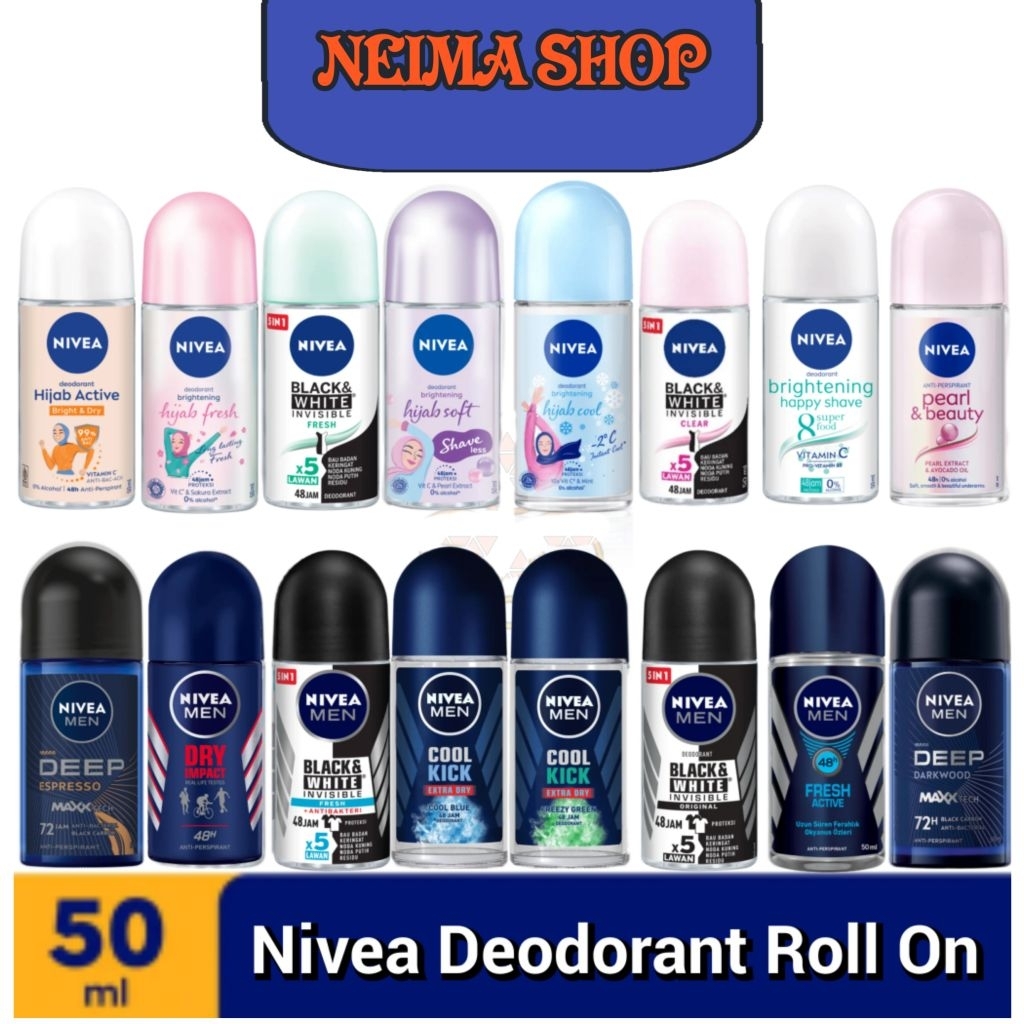 NIVEA Deodorant Roll-On 50ml / NIVEA MEN Deodorant Roll-On 50ml