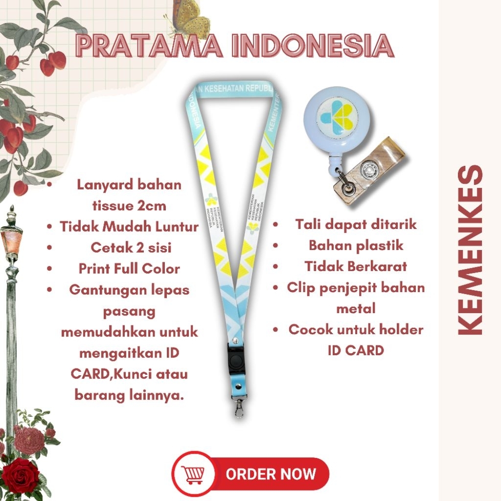Tali/Lanyard KEMENKES Putih (Ready Stock)