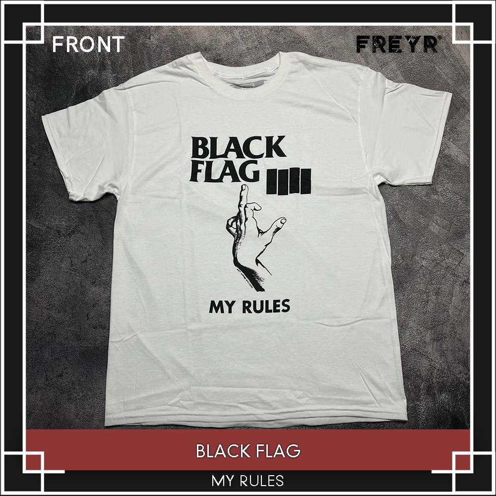 Kaos Band Black Flag - My Rules Original