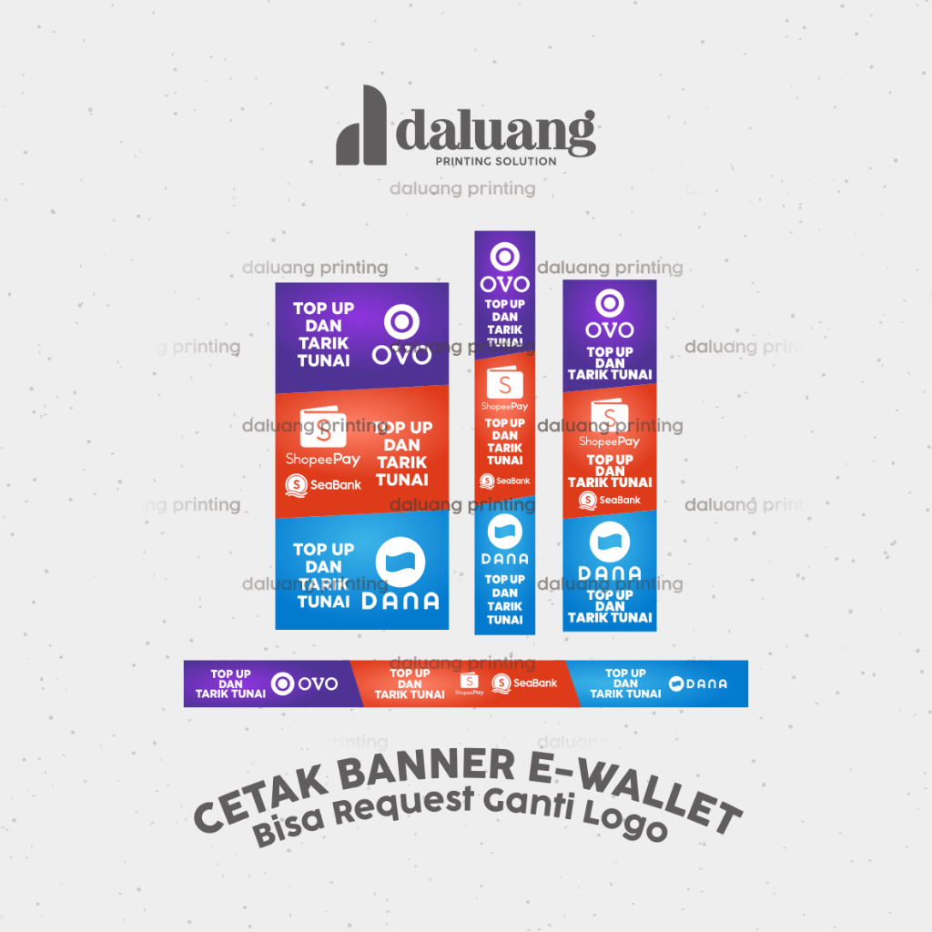 Cetak Banner Mini ATM Konter Bisa COD Aksesoris Toko