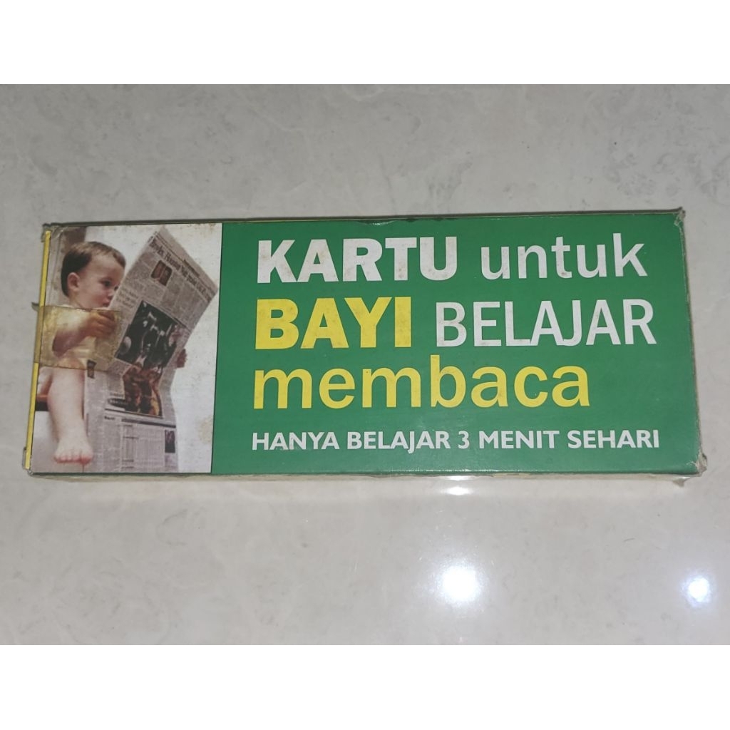 Kartu untuk bayi belajar membaca preloved