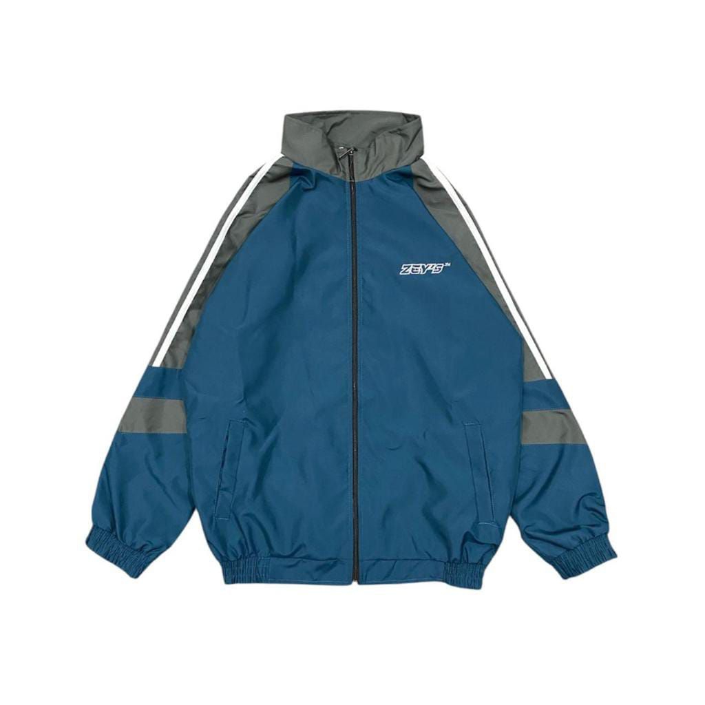 Zeys Jaket Tracktop Parasut Raglan Pria Wanita -Jaket Windbreaker Vintage  Waterproof