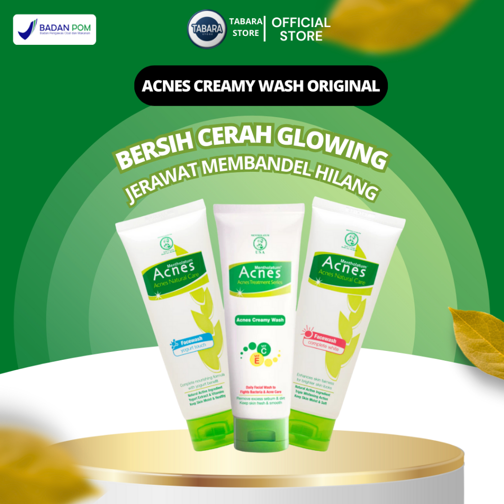 Acnes Creamy Wash  Sabun Cuci Muka Untuk Jerawat Wajah Dan Bekas Jerawat Pembersih Komdeo Bruntusan