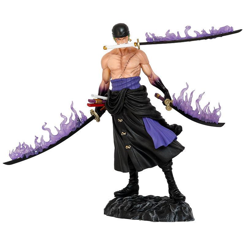 Statue Action Figure One Piece Roronoa Zoro 3 Pedang Standing Design Recast - Koleksi zoro roronoa B