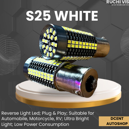 Bohlam LED Mobil - LED S25 White Ruchi Vision - Bohlam Ultra Bright Light - LED Mobil - Plug N Play 