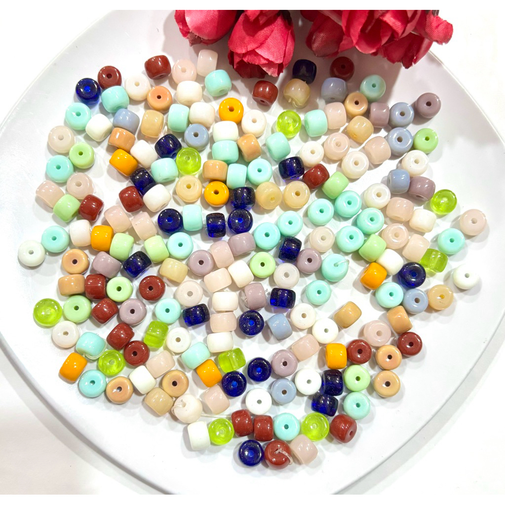 manik kaca batu tabung 8m