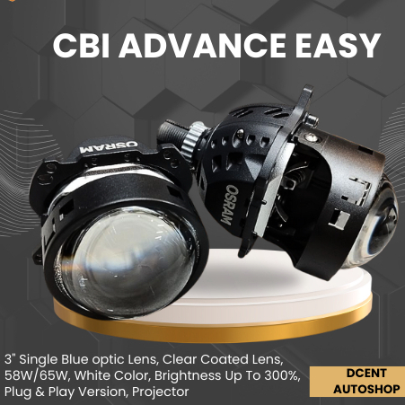 Headlamp Projector Mobil - Osram CBI Advance Easy  - 3 Inch Single Optic Lens - Lampu Mobil - Plug N