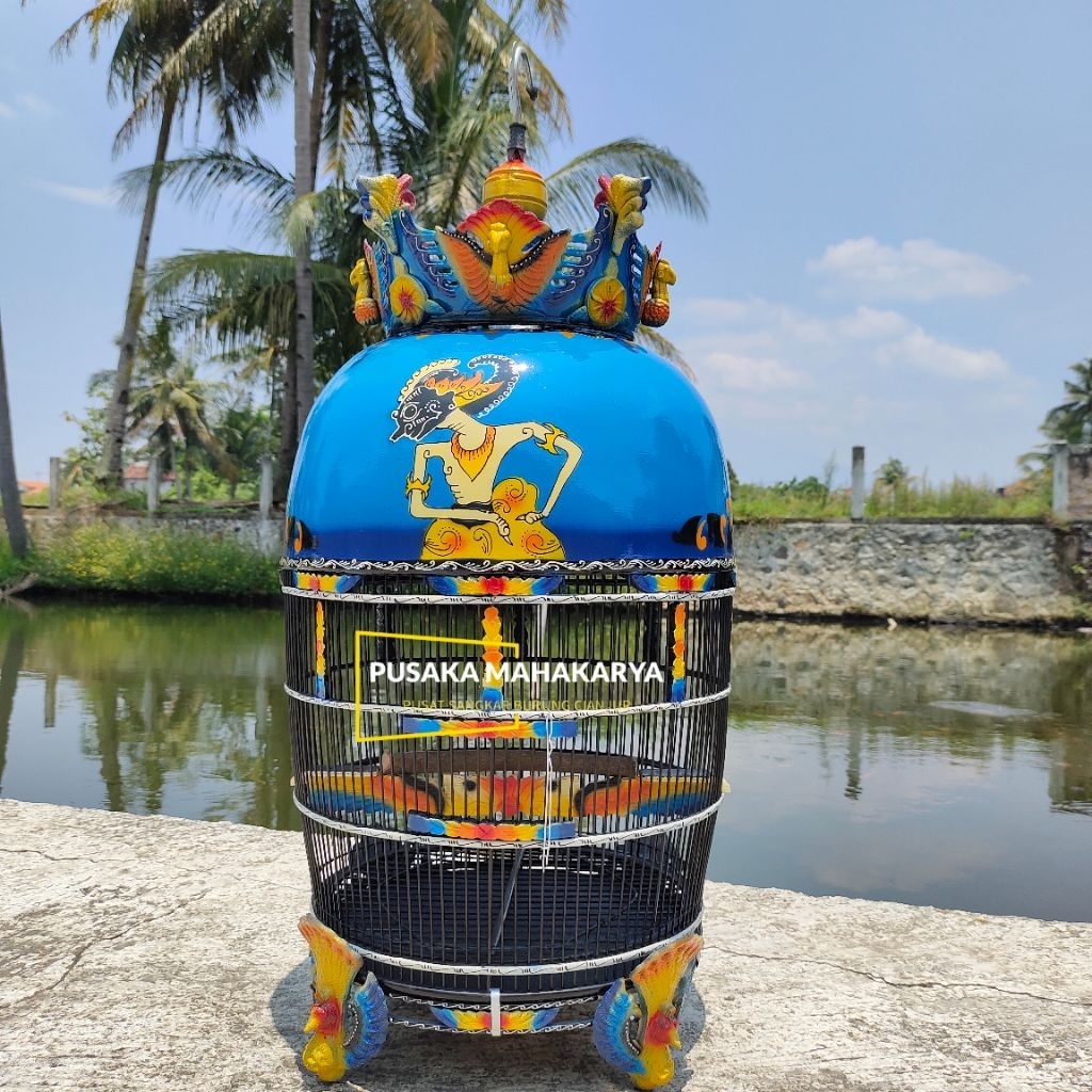 SANGKAR LOMBA KANDANG PERKUTUT KAYU MAHKOTA MERAK  FULLSET MINIMALIS AKSESORIS PIBER KUALITAS SUPER 