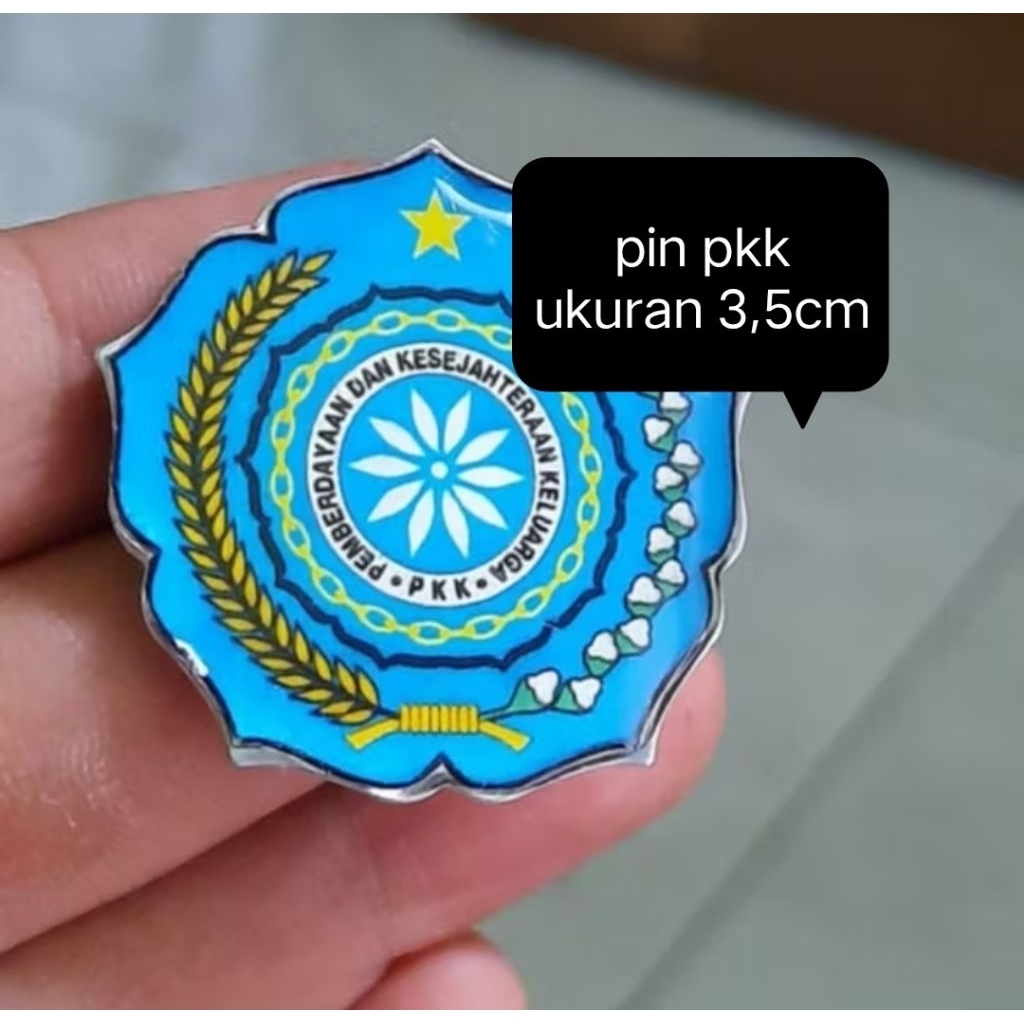 bros pin PKK AKRILIK GARAPAN RAPI DAN HALUS, logo pkk GLOSI BISA SATUAN