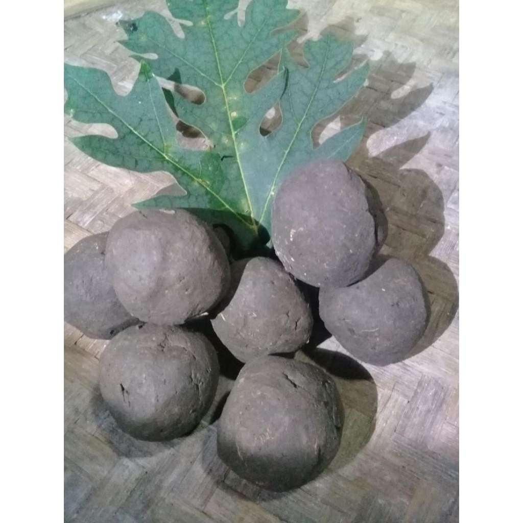 ampo tanah liat lempung penghilang pahit daun pepaya 5 biji/500 gram , ampo tanah liat , ampo tanah 