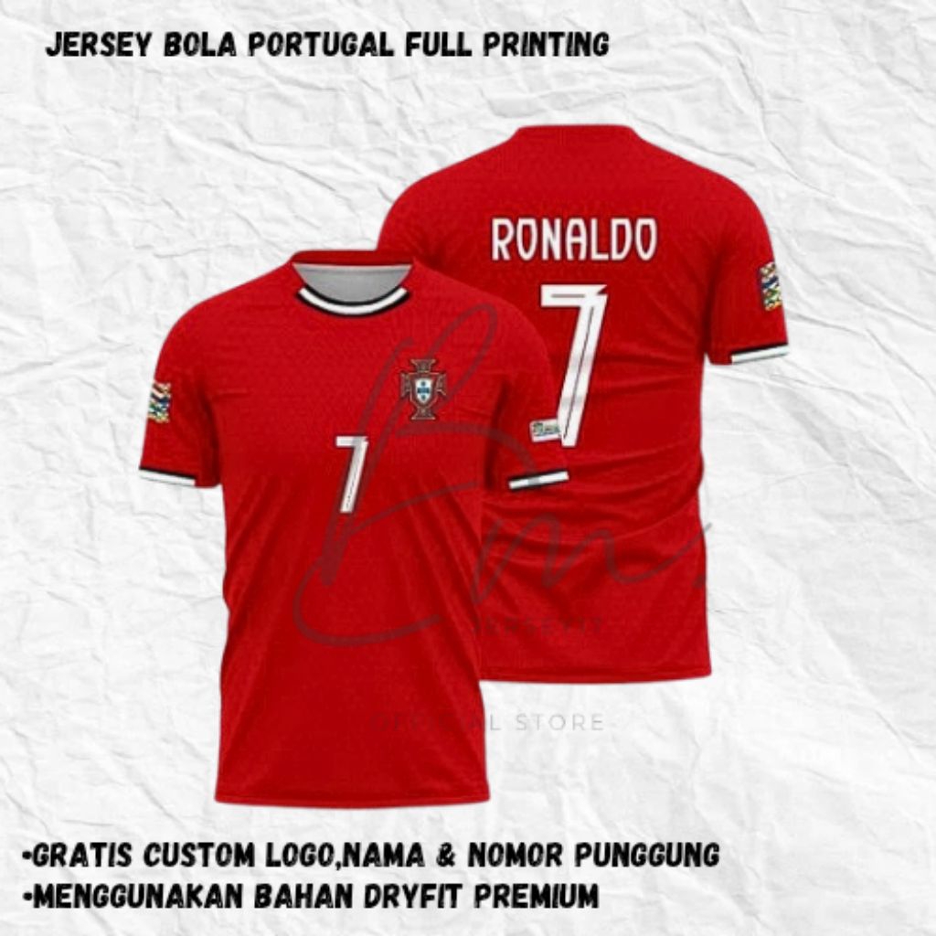 JERSEY SEPAK BOLA TIMNAS PORTUGAL FULL PRINTING