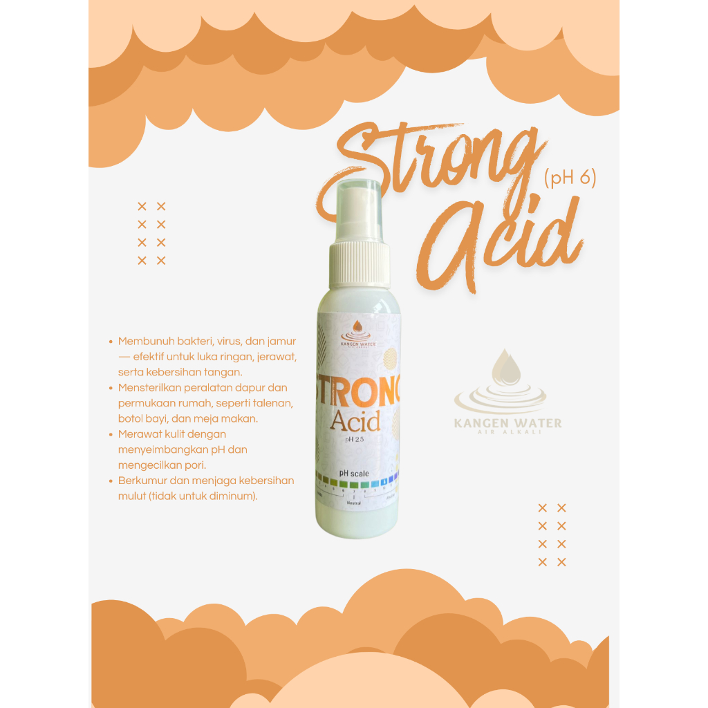 Strong Acid (pH.2,5) Spray 100ml by Kangen Water