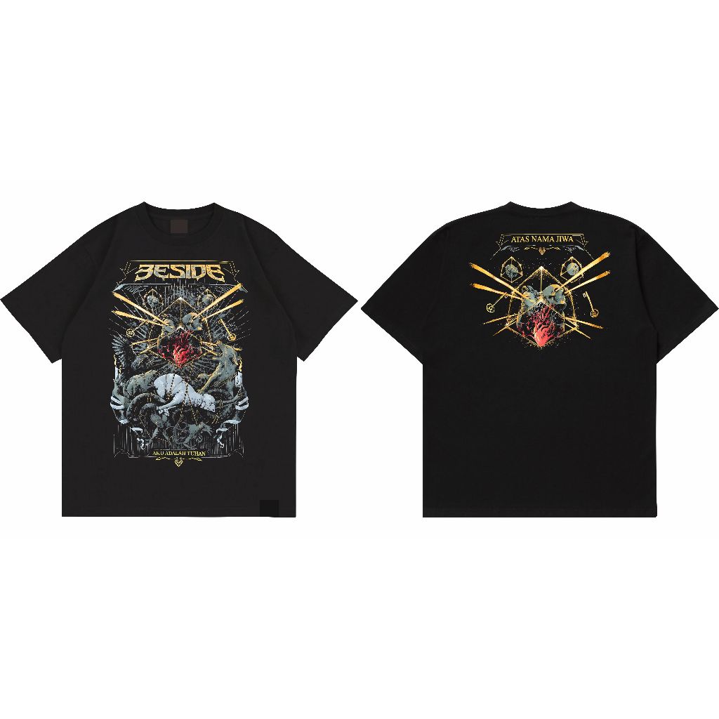 Kaos Band Beside - Aku Adalah Tuhan / Kaos Musik Rock Metal