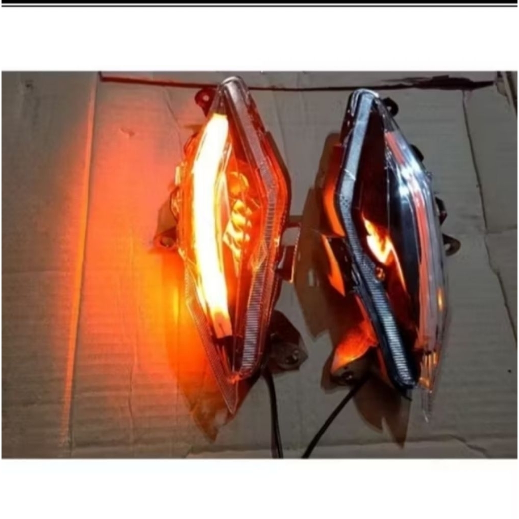 Sen Depan Beat Deluxe 2020 Set Alis Runing 2 Mode || Reflektor Hitam Plus Mika Sen Depan Beat Deluxe