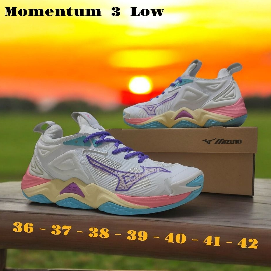 Sepatu Mizuno Momentum 3 - Sepatu Voli Wanita - Sepatu Volly Anak Wanita