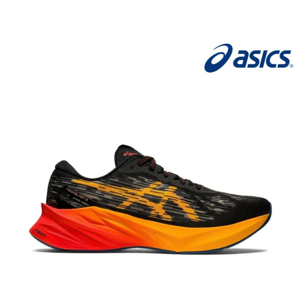 Sepatu Running Asics Novablas 3 Black Amber