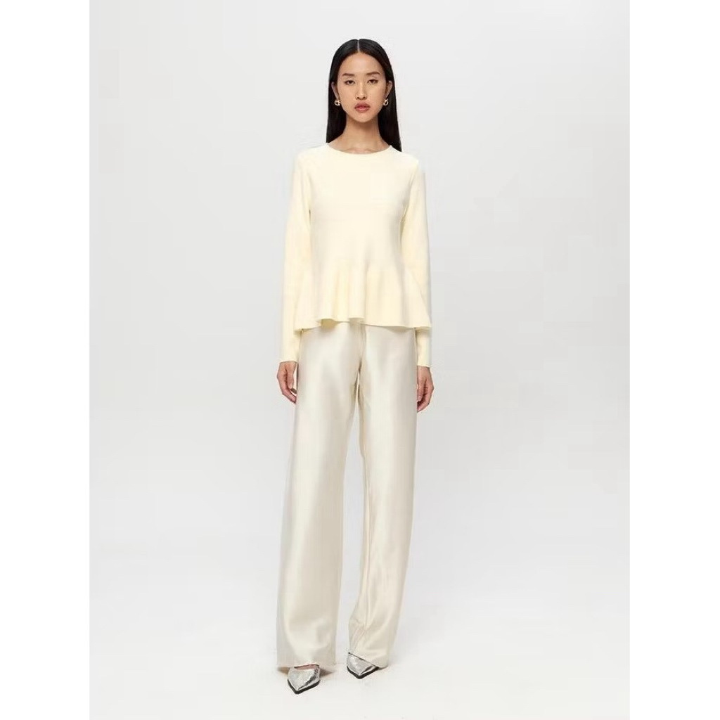 DUMA Josette peplum cream top