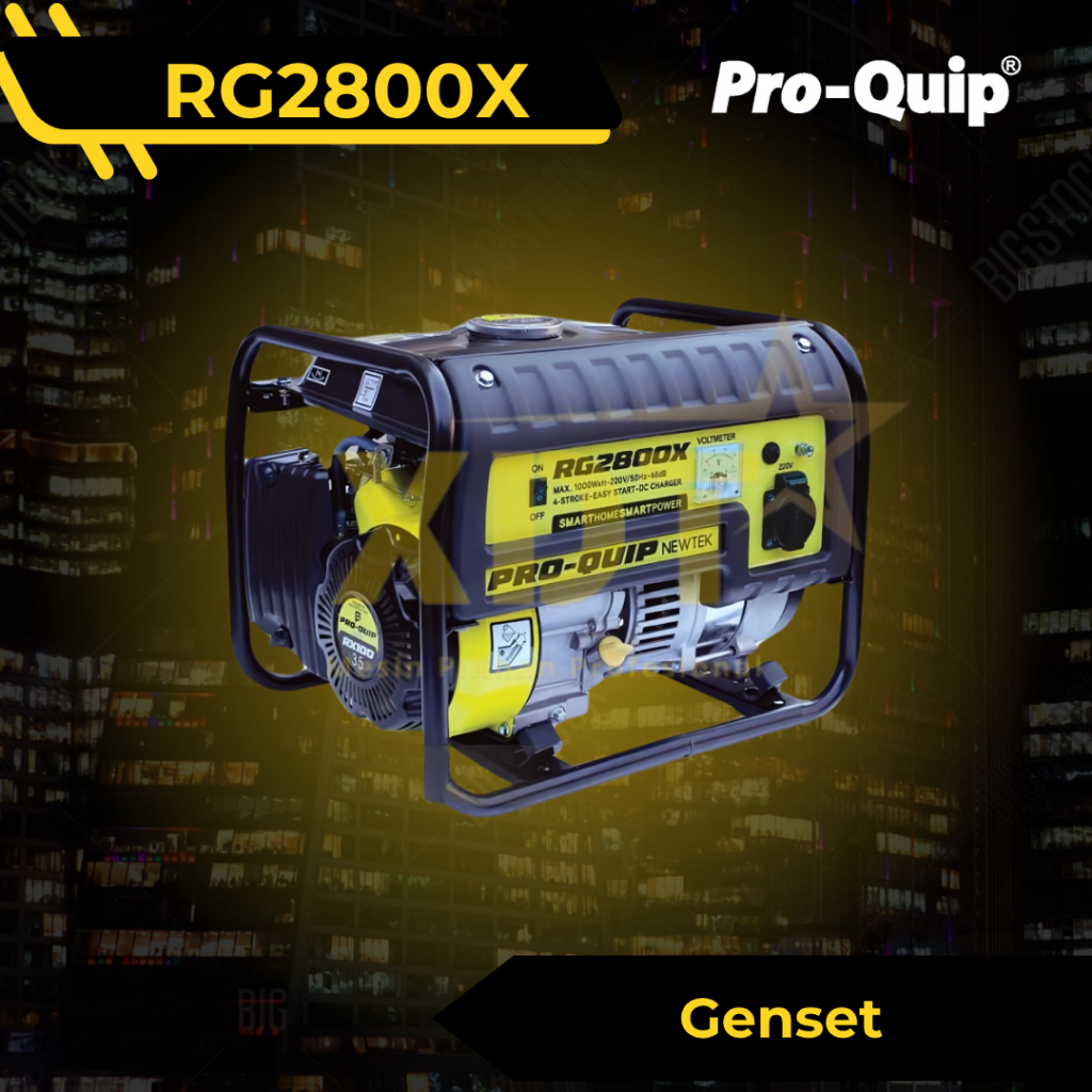 ProQuip RG2800X Mesin Genset Bensin 850 Watt 1000 Watt 4 Tak Dinamo Tembaga Gasoline Generator Set P