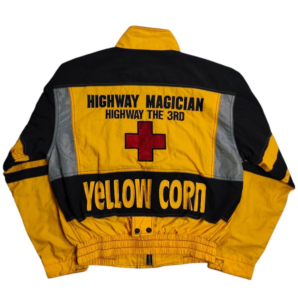 Yellow Corn Highway Magician Daily Riding Bomber Jacket