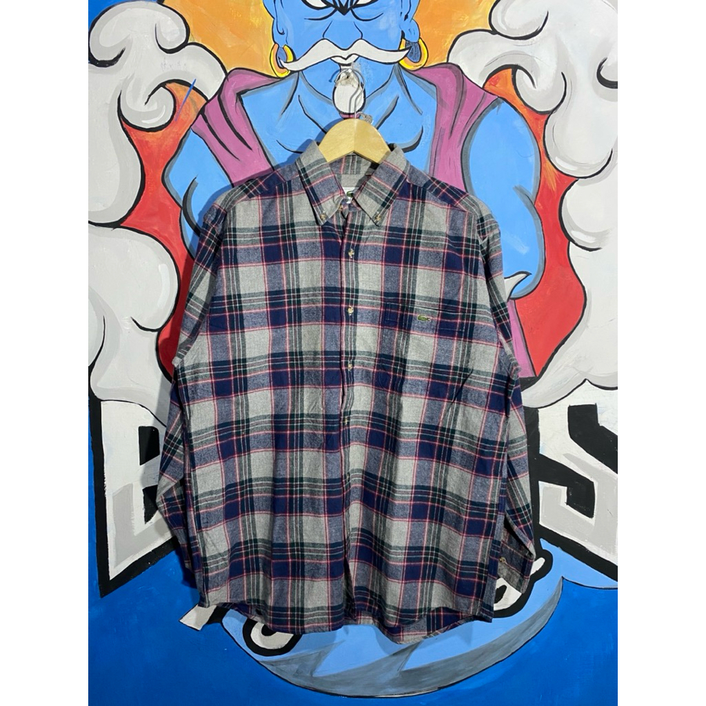 kemeja flanell lacoste