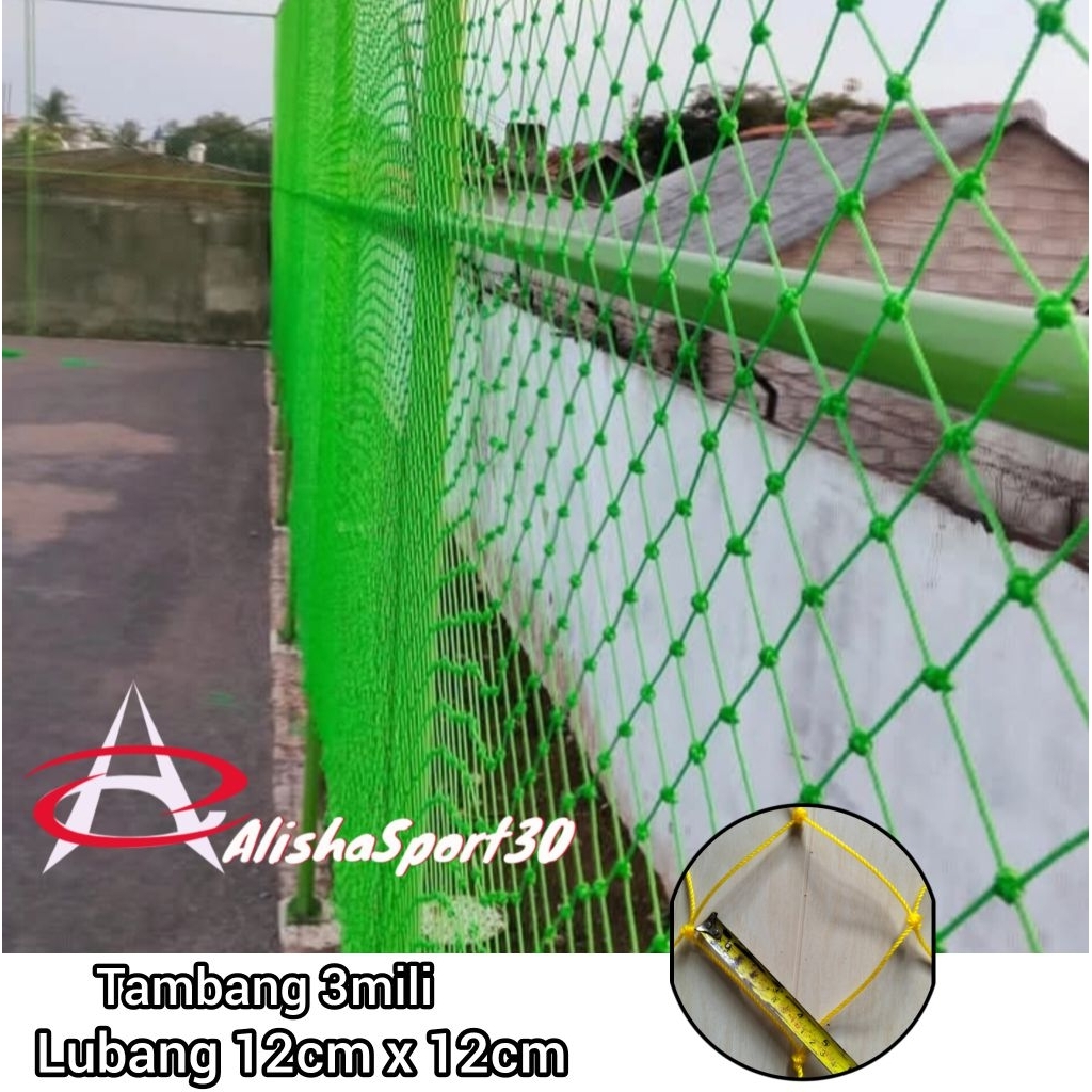 jaring tambang 3mm lubang 12cm lapangan voli | lapangan futsal, Mini soccer | pengaman dinding kelil